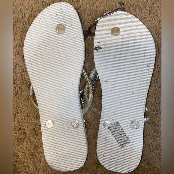 Coravana Double Glam Crystal Flip Flops - Picture 7 of 11